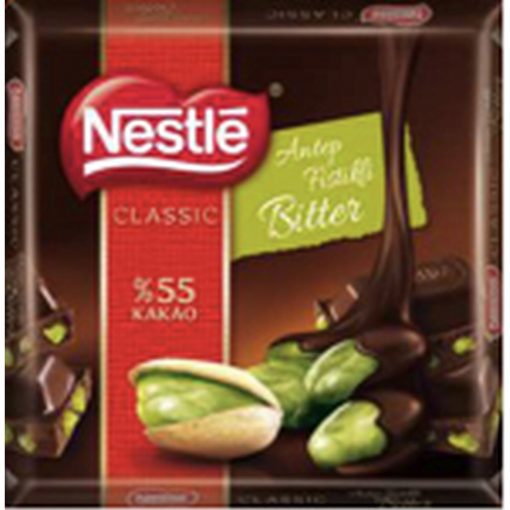 Ciocolată amăruie cu 55% cacao și fistic 70g